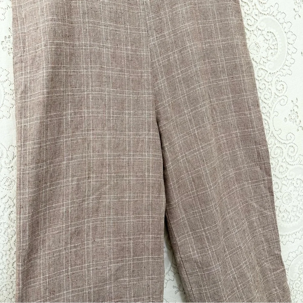 Reformation Cade Sleeveless Plaid Jumpsuit